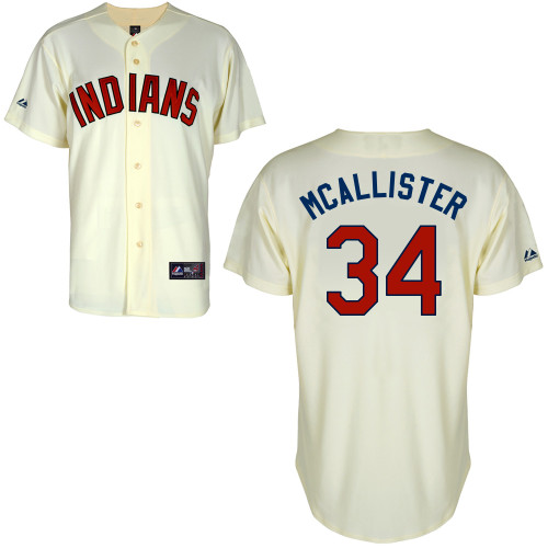 Zach McAllister #34 mlb Jersey-Cleveland Indians Women's Authentic Alternate 2 White Cool Base Baseball Jersey